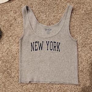 Brandy Melville Gray New York Tank Top